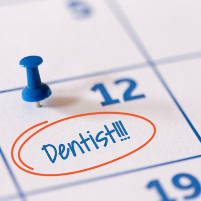 Dental appointment on calendar