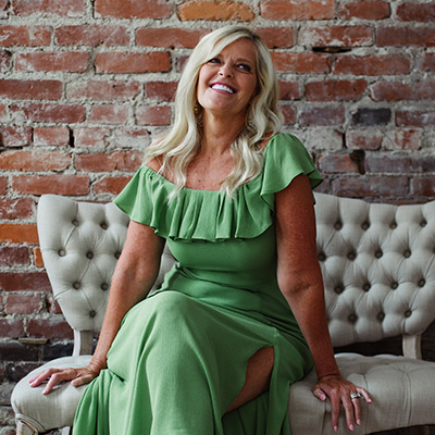 Middle aged woman smiling